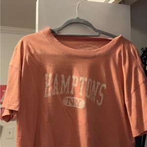 Aeropostale Coral Crop Boyfriend Tee